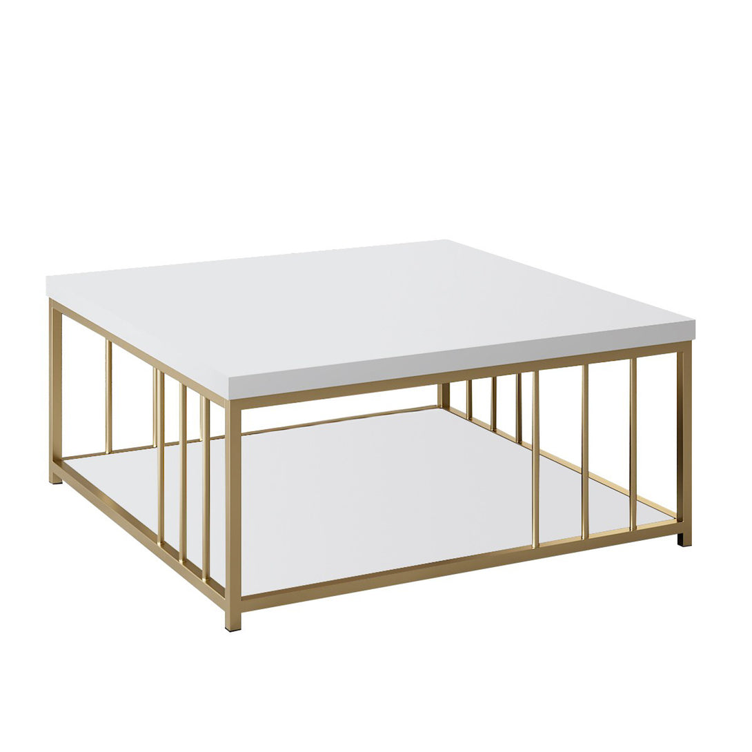 Dohányzóasztal Zenn - White, Gold-VASBÚTOR