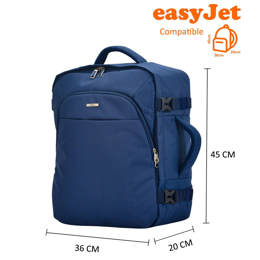 EasyJet méretű Utazó táska 45x36x20cm, BONTOUR AIR Utazó Hátizsák, Kék-VASBÚTOR
