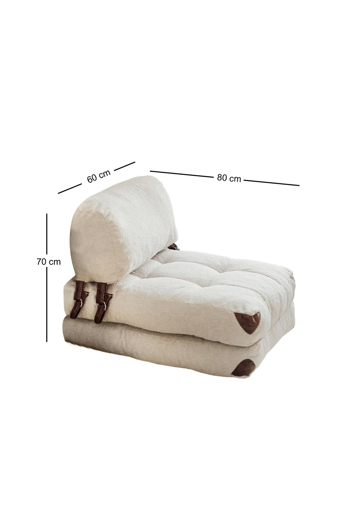 Egyzemélyes kanapéágy- Fold Teddy - Krém-VASBÚTOR