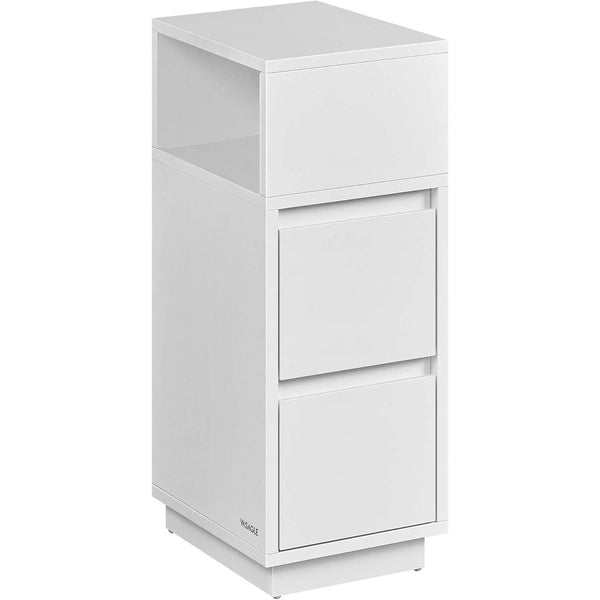 Éjjeliszekrény 2 fiókkal, nyitott rekesszel balra vagy jobbra szerelhető, felhő fehér-VASBÚTOR