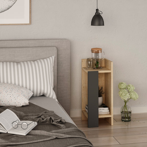 Éjjeliszekrény Elos Right - Oak, Anthracite-VASBÚTOR