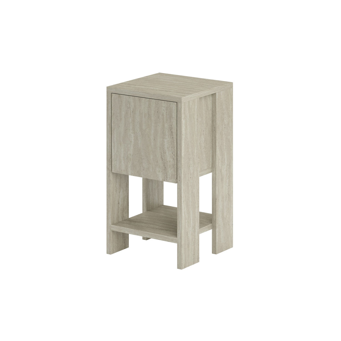 Éjjeliszekrény Ema - Travertine-VASBÚTOR