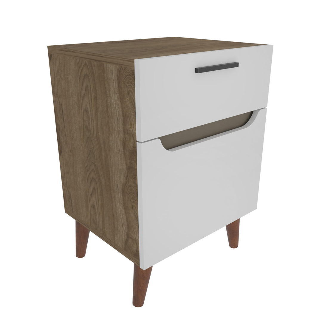 Éjjeliszekrény Losso - White, Oak-VASBÚTOR