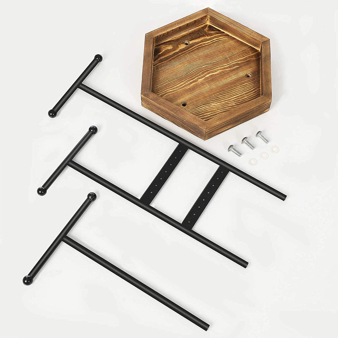 Ékszertartó, Fém és Fából készült ékszerfa, 20.5 x 36 x 18 cm-VASBÚTOR