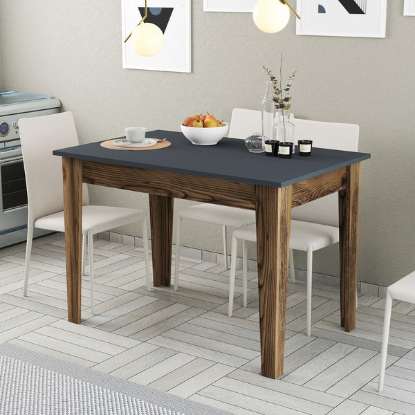 Étkező asztal Kiev 504 - Walnut, Anthracite-VASBÚTOR