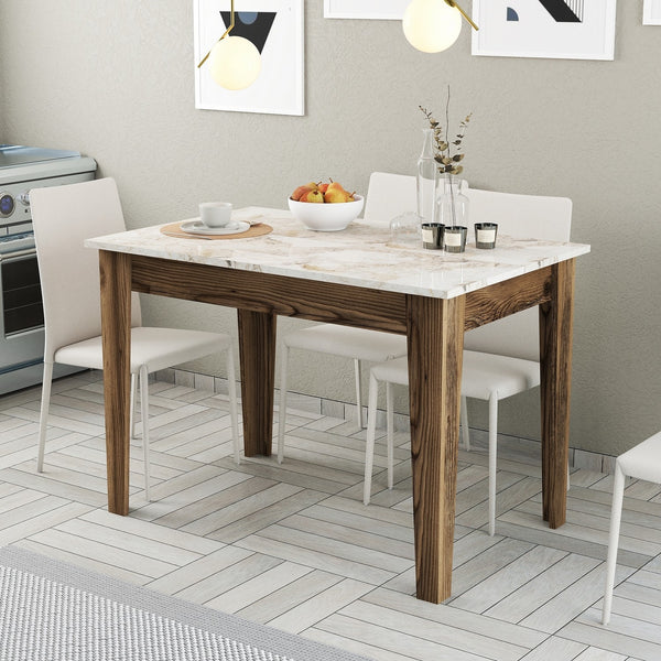 Étkező asztal Kiev 506 - Walnut, White-VASBÚTOR
