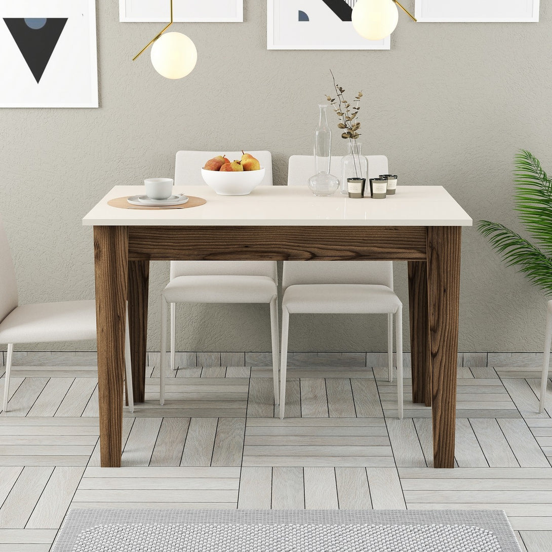 Étkező asztal Kiev 508 - Walnut, Cream-VASBÚTOR