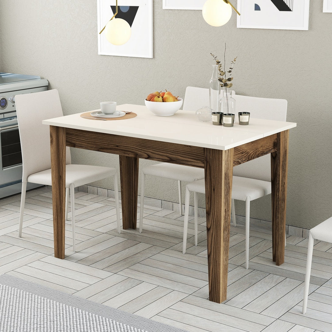Étkező asztal Kiev 508 - Walnut, Cream-VASBÚTOR