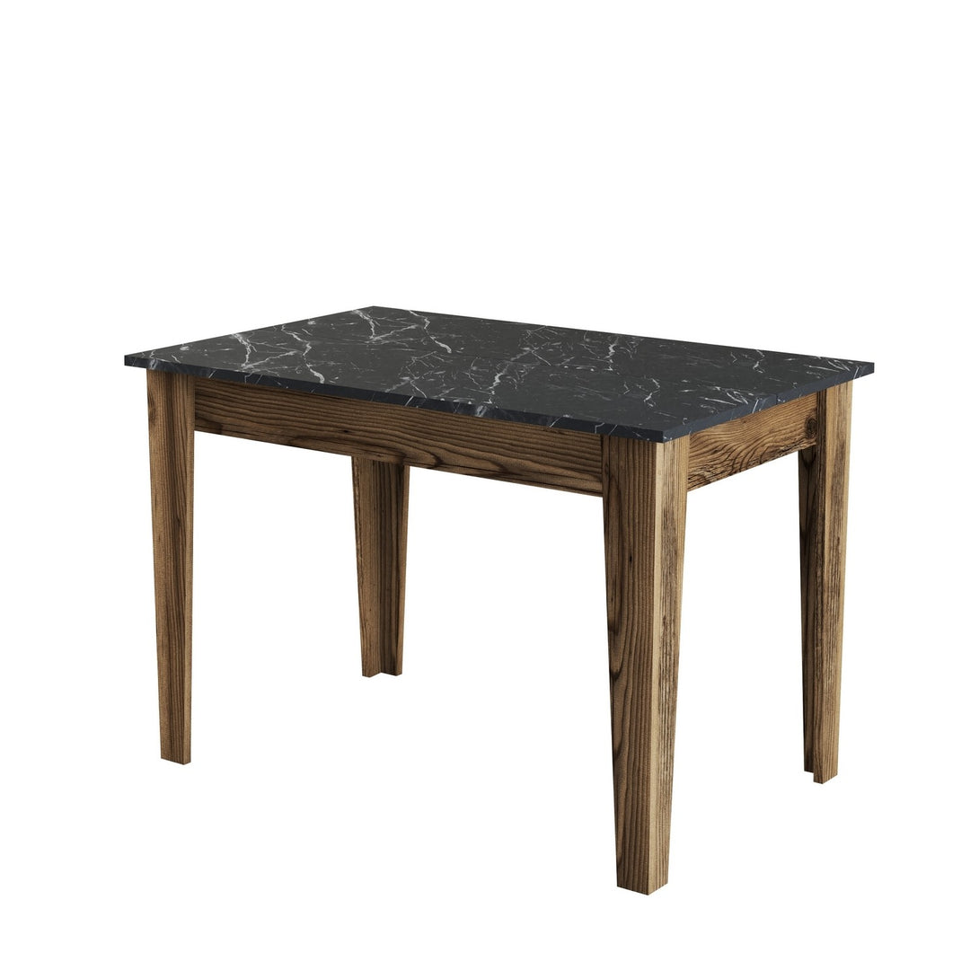 Étkező asztal Kiev 509 - Walnut, Black-VASBÚTOR