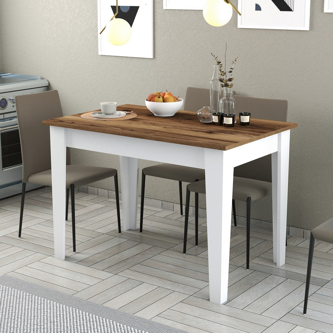 Étkező asztal Kiev 511 - Walnut, White-VASBÚTOR