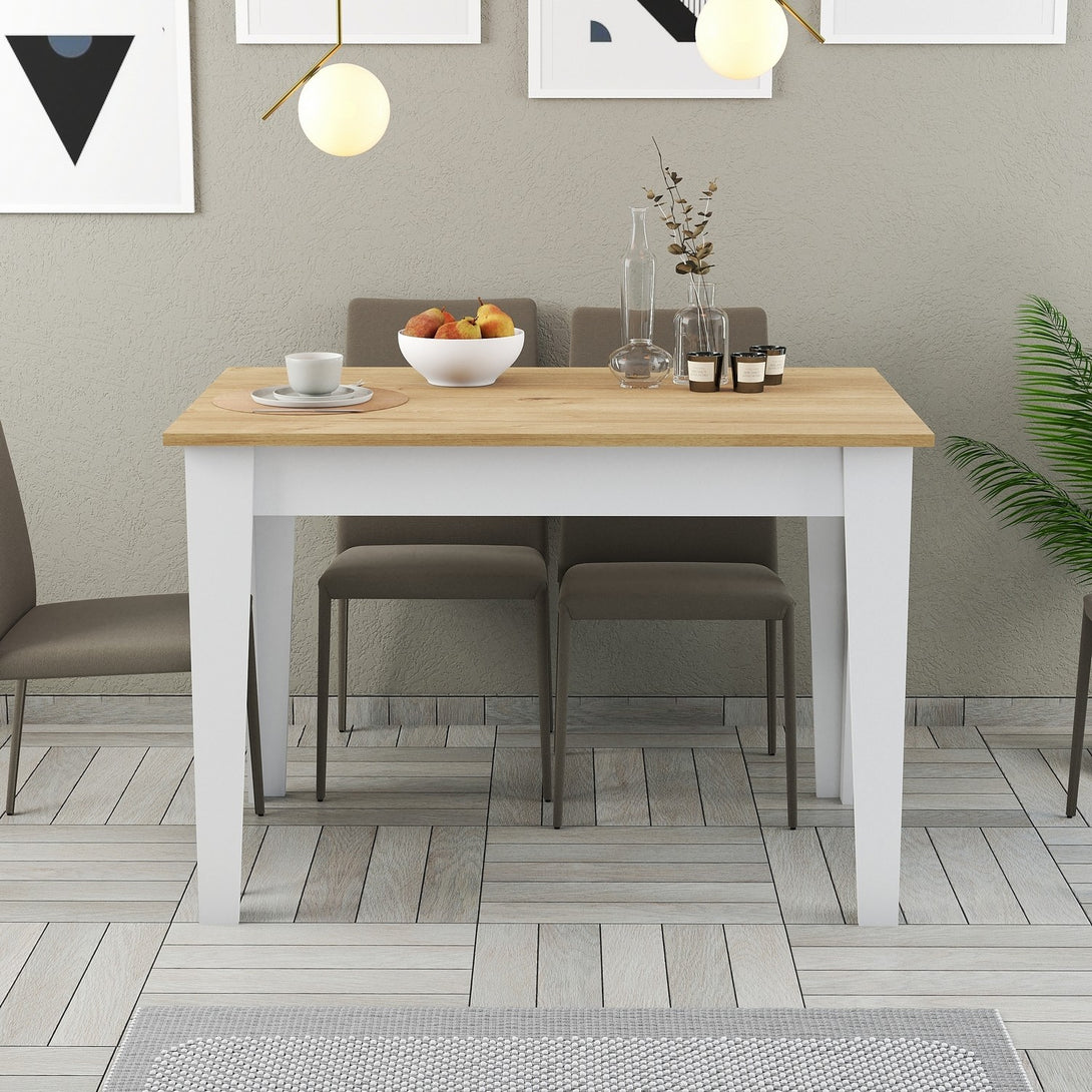 Étkező asztal Kiev 512 - White, Oak-VASBÚTOR