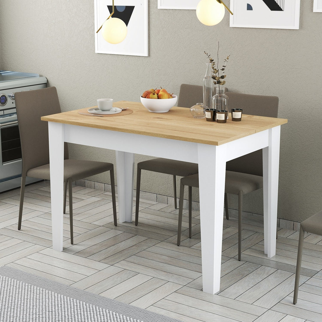 Étkező asztal Kiev 512 - White, Oak-VASBÚTOR