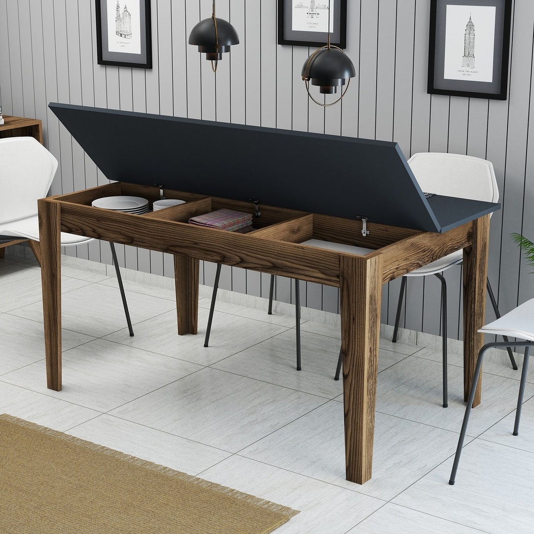Étkező asztal Milan 513 - Walnut, Anthracite-VASBÚTOR