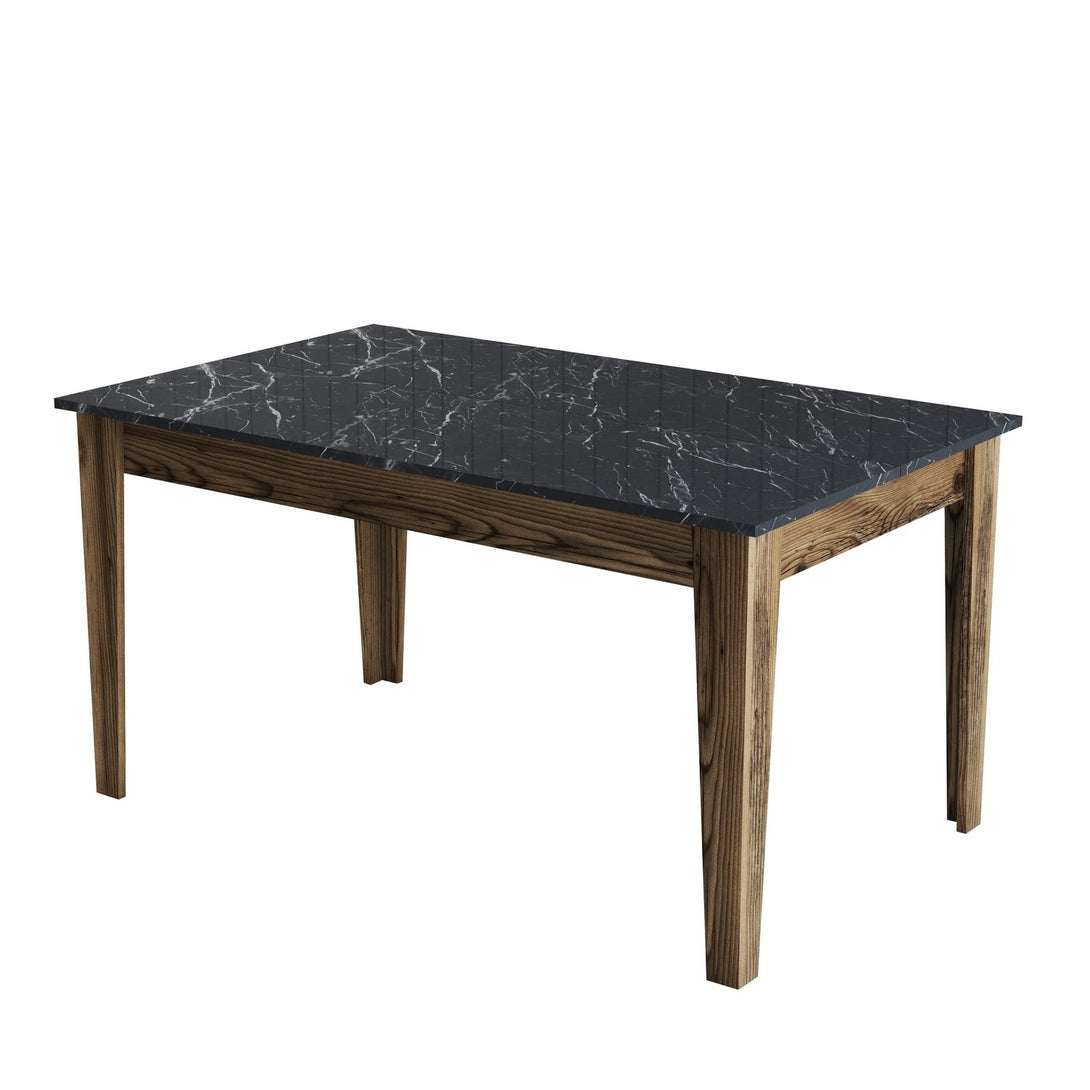 Étkező asztal Milan 518 - Walnut, Black-VASBÚTOR