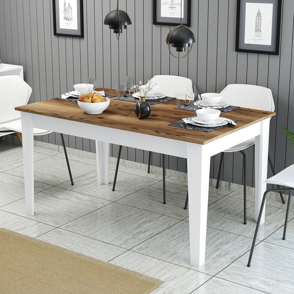Étkező asztal Milan 520 - Walnut, White-VASBÚTOR
