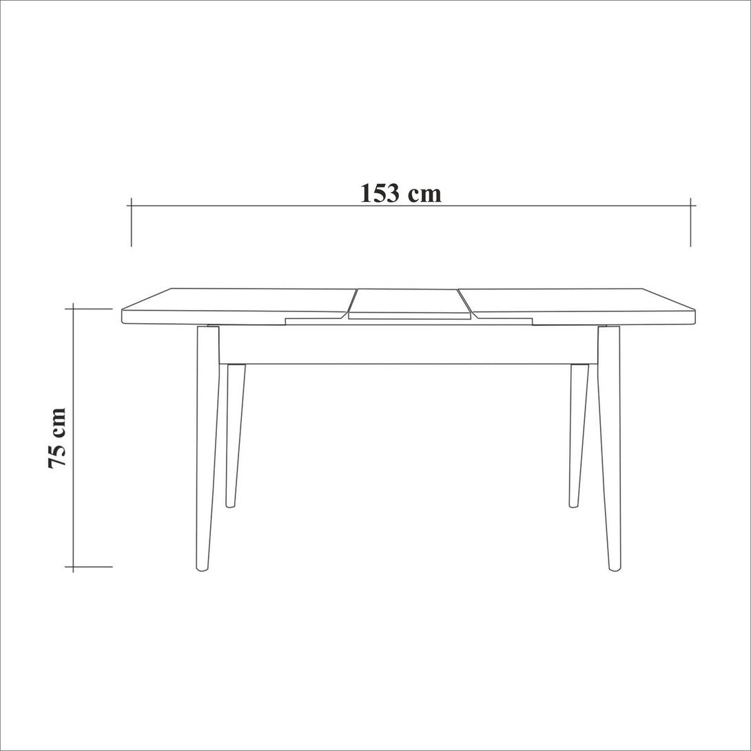 Étkezőgarnitúra(Kihúzható asztal, szék) (5 db) Santiago Atlantic Sötétkék V2-VASBÚTOR