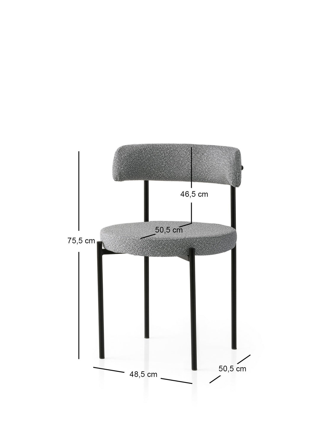 Étkezőszék szett (2 db) Gını - 4012 V2-VASBÚTOR
