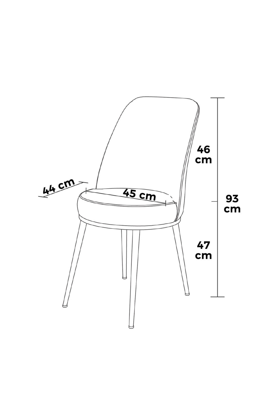 Étkezőszék szett (2 db) Pefa - Szürke, Arany-VASBÚTOR