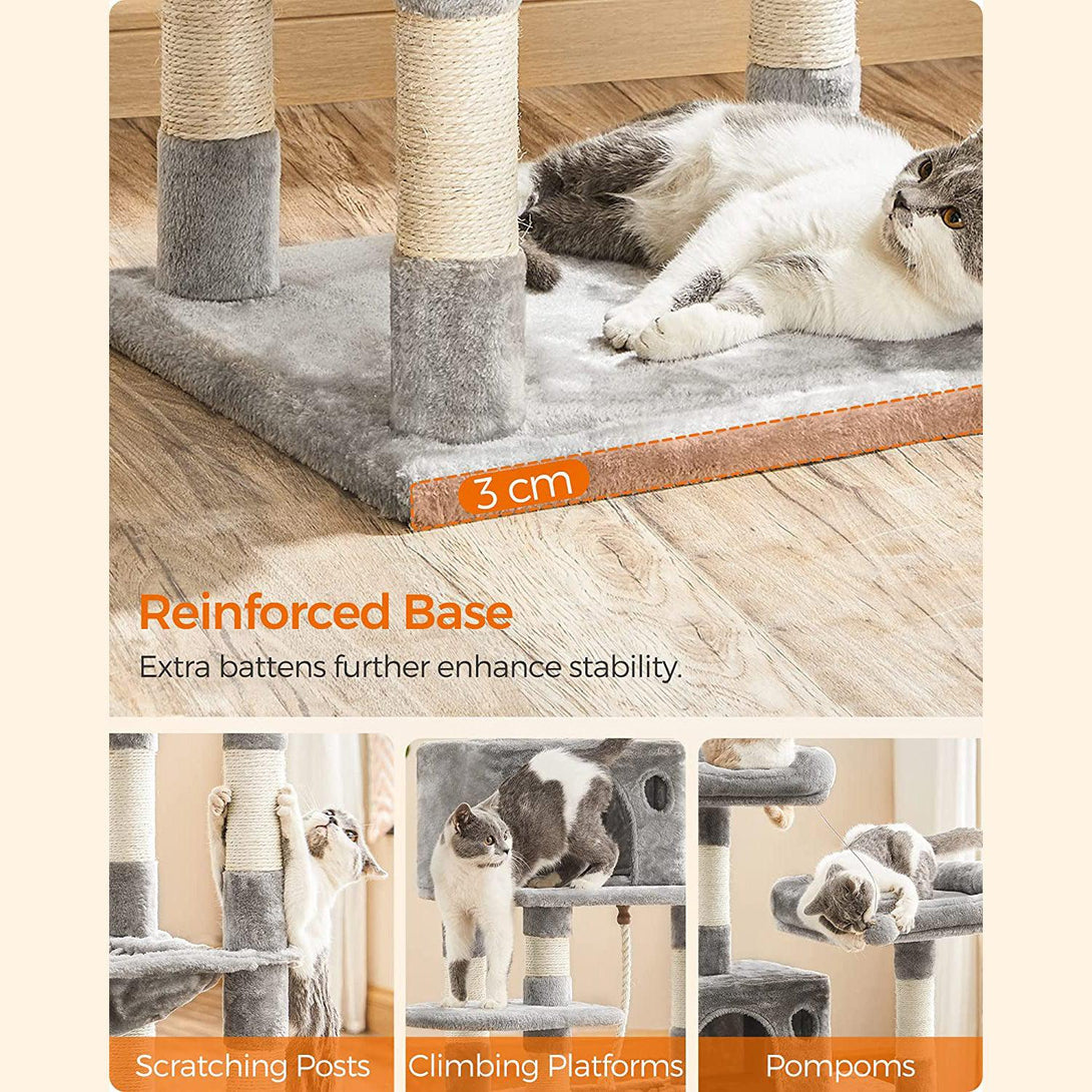 FEANDREA Stable cat climbing frame with cave, 143 cm - IRON FURNITURE ...