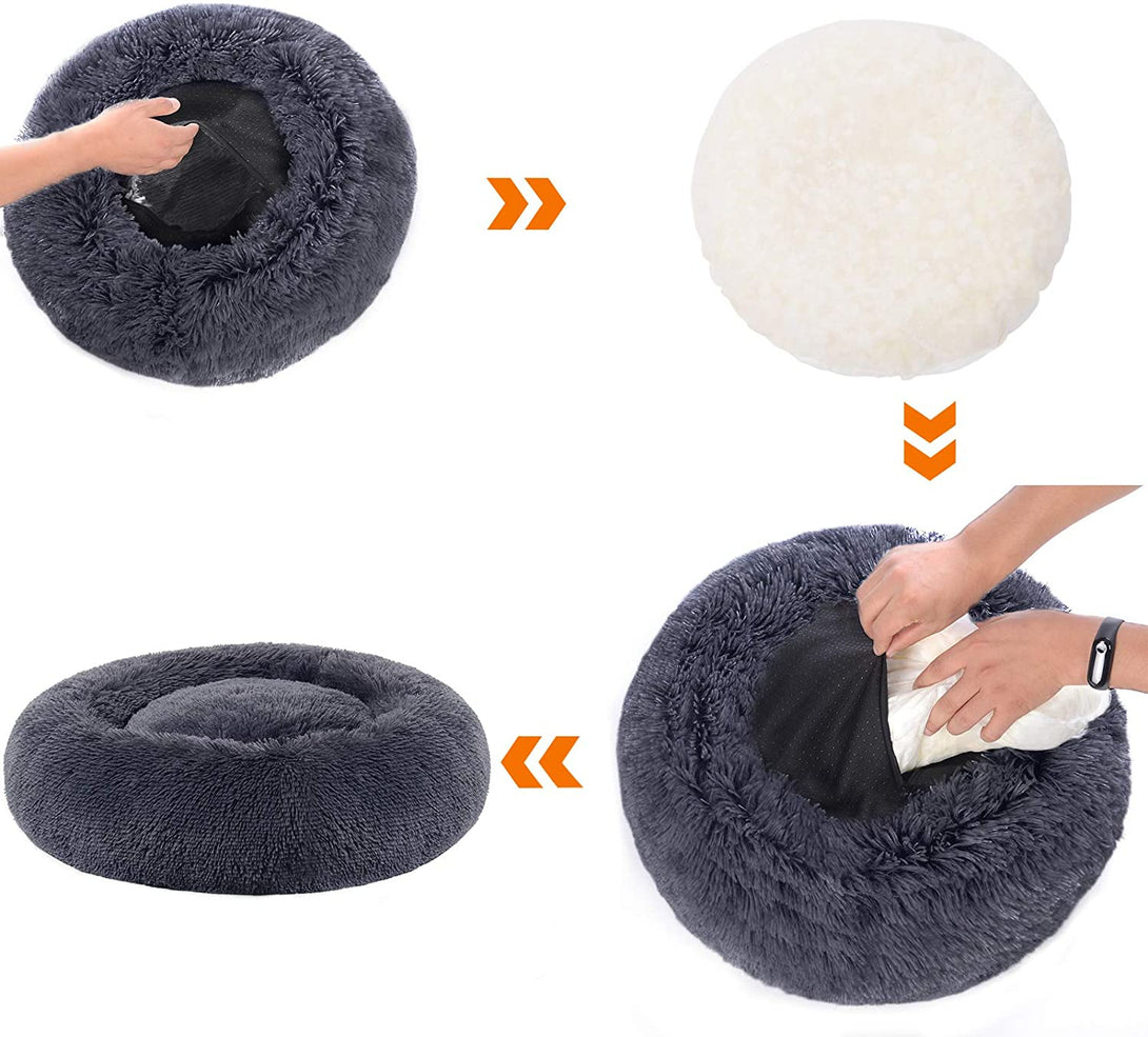 FEANDREA kutyaágy, macskaágy, sötétszürke, XL-VASBÚTOR