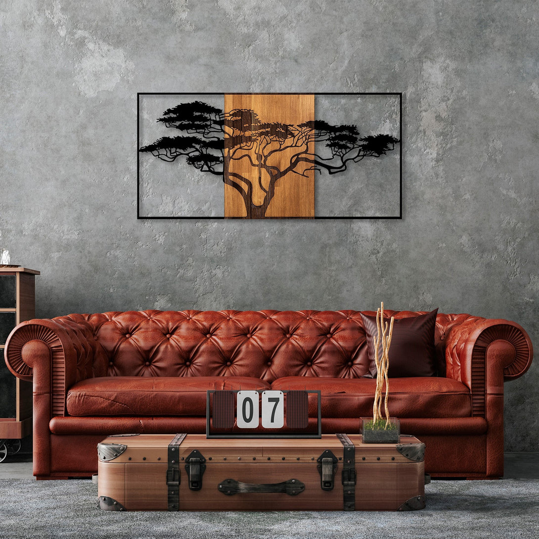 Fa fali dekoráció, Acacia Tree - 328-VASBÚTOR