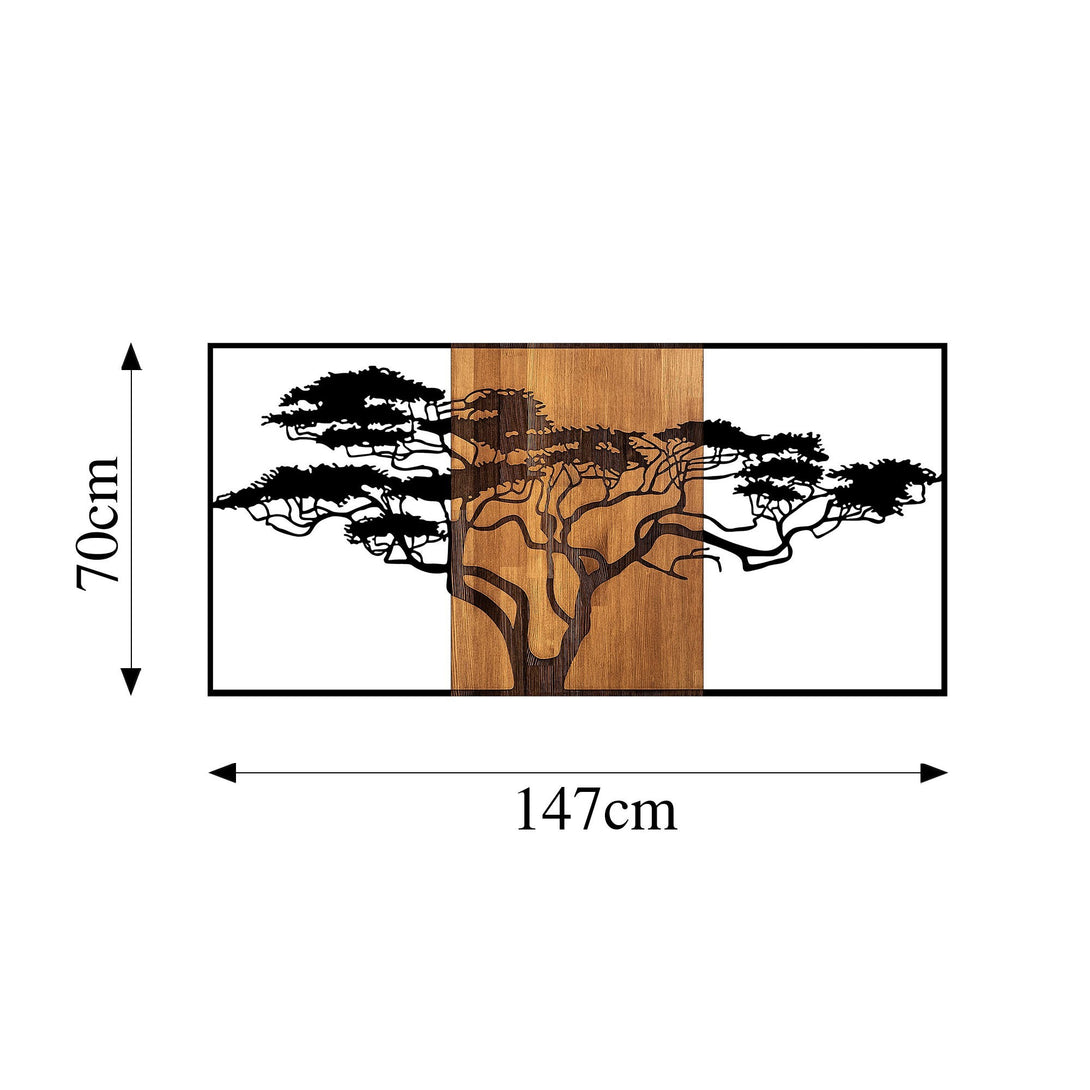 Fa fali dekoráció, Acacia Tree - 328-VASBÚTOR