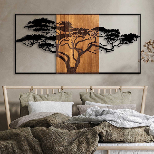 Fa fali dekoráció, Acacia Tree - 328-VASBÚTOR