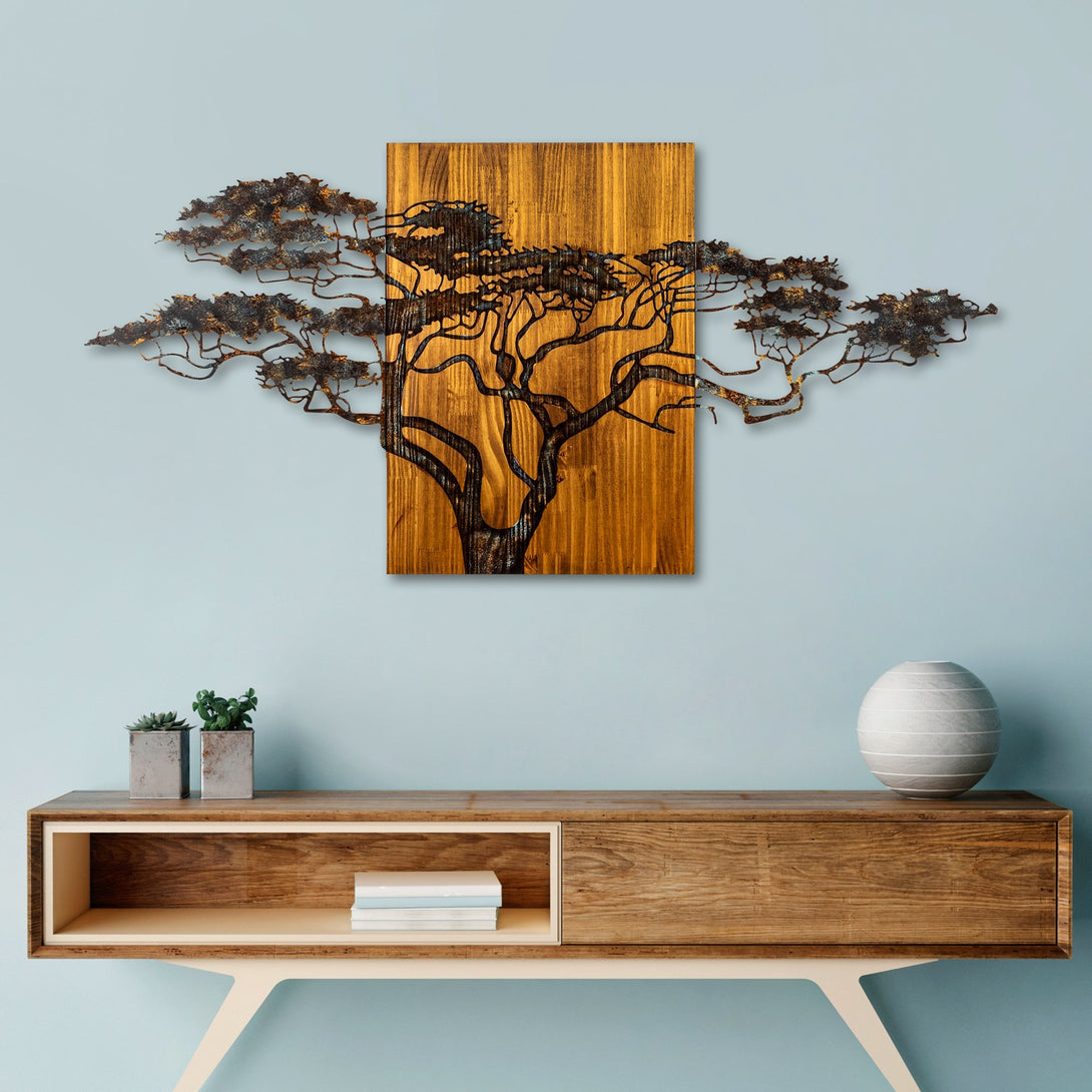 Fa fali dekoráció, Acacia Tree - 329-A-VASBÚTOR