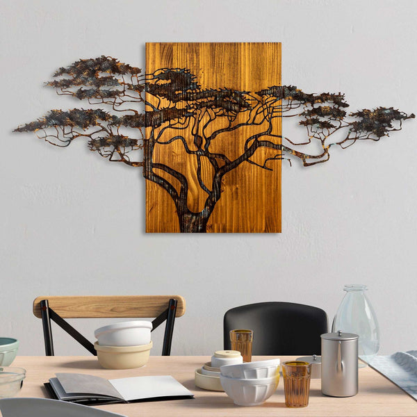 Fa fali dekoráció, Acacia Tree - 329-A-VASBÚTOR