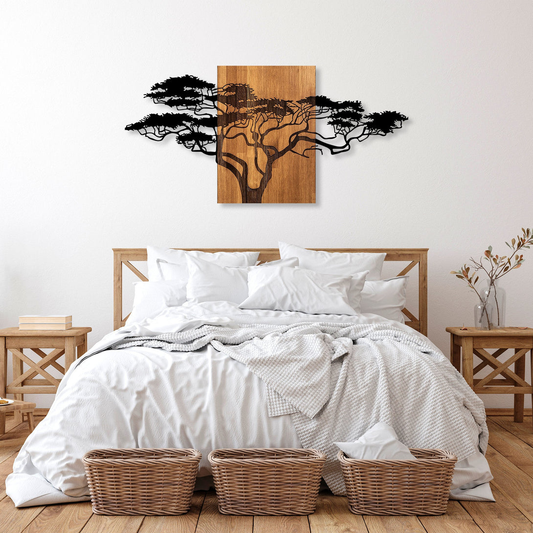 Fa fali dekoráció, Acacia Tree - 329-VASBÚTOR