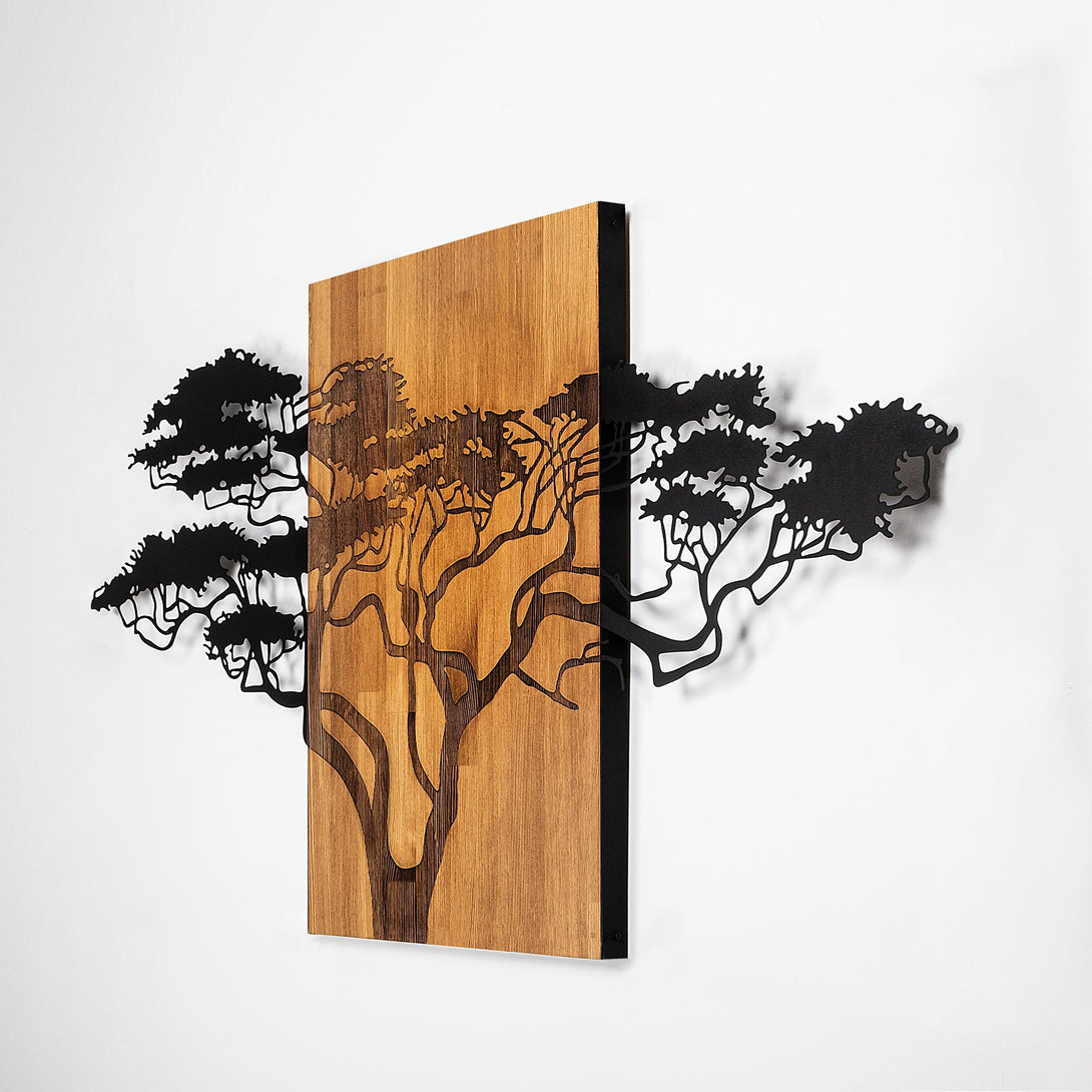 Fa fali dekoráció, Acacia Tree - 329-VASBÚTOR