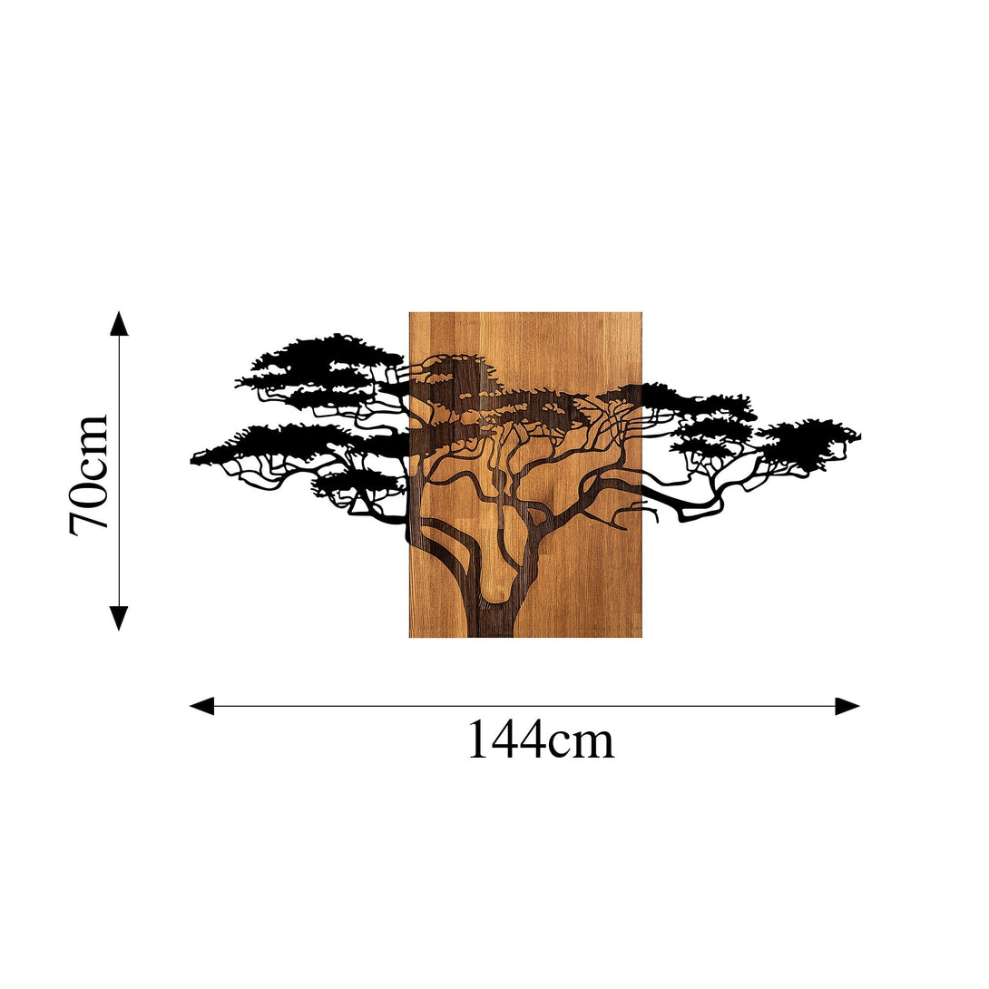 Fa fali dekoráció, Acacia Tree - 329-VASBÚTOR