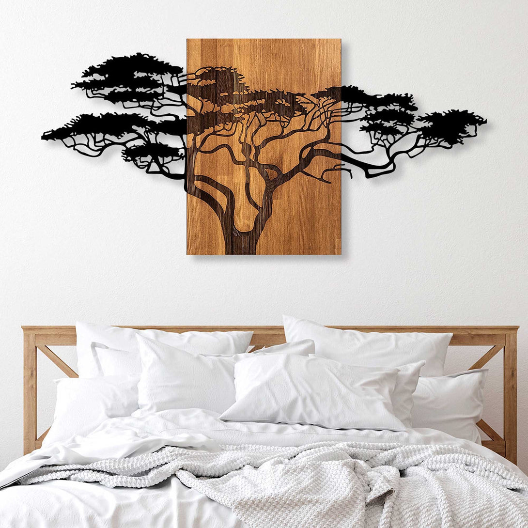 Fa fali dekoráció, Acacia Tree - 329-VASBÚTOR