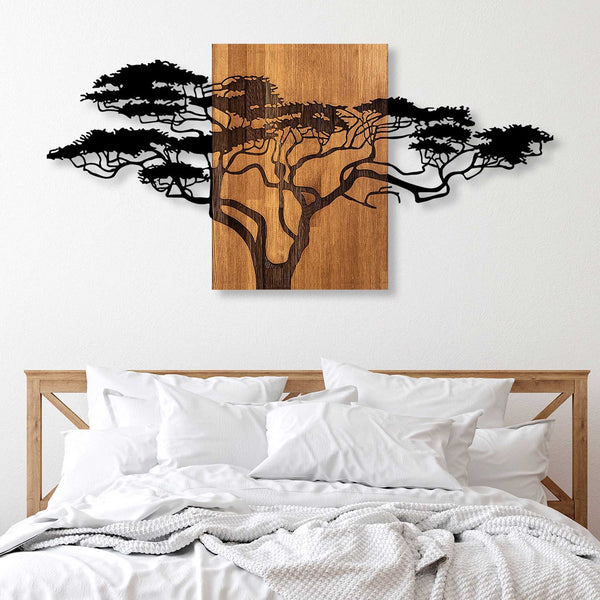 Fa fali dekoráció, Acacia Tree - 329-VASBÚTOR