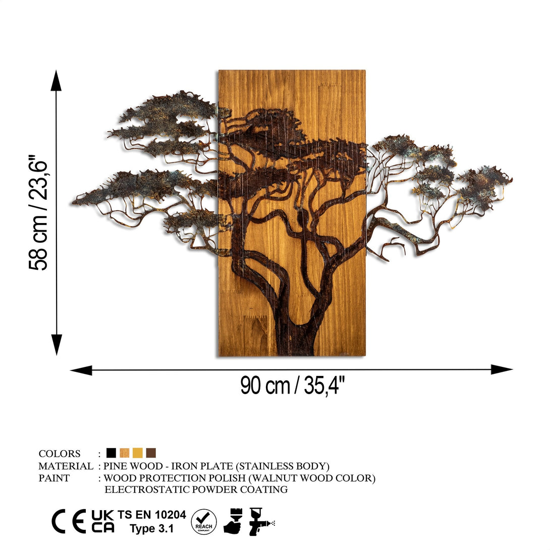 Fa fali dekoráció, Acacia Tree - 387-A-VASBÚTOR