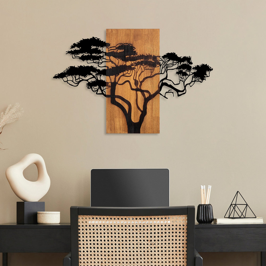 Fa fali dekoráció, Acacia Tree - 387-VASBÚTOR