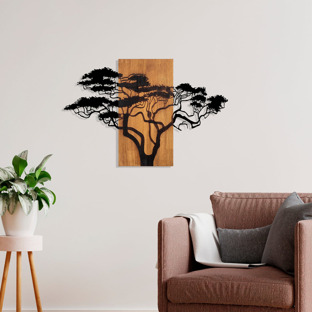 Fa fali dekoráció, Acacia Tree - 387-VASBÚTOR
