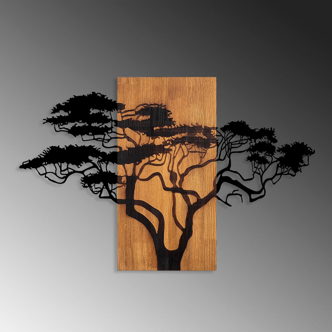 Fa fali dekoráció, Acacia Tree - 387-VASBÚTOR