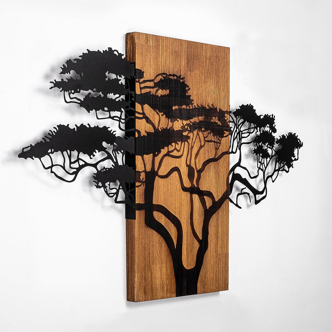 Fa fali dekoráció, Acacia Tree - 387-VASBÚTOR