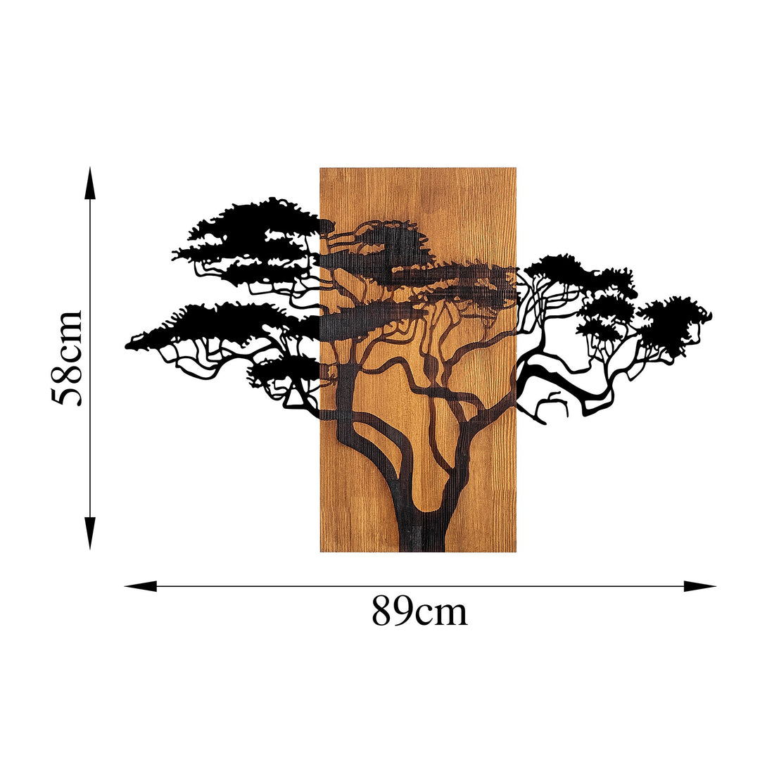 Fa fali dekoráció, Acacia Tree - 387-VASBÚTOR