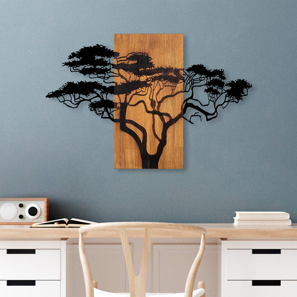 Fa fali dekoráció, Acacia Tree - 387-VASBÚTOR