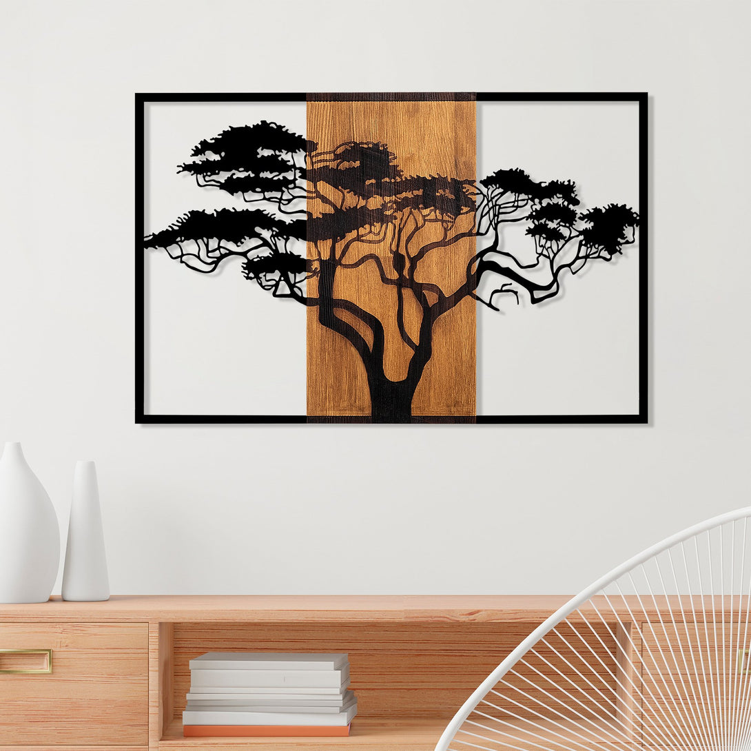 Fa fali dekoráció, Acacia Tree - 388-VASBÚTOR