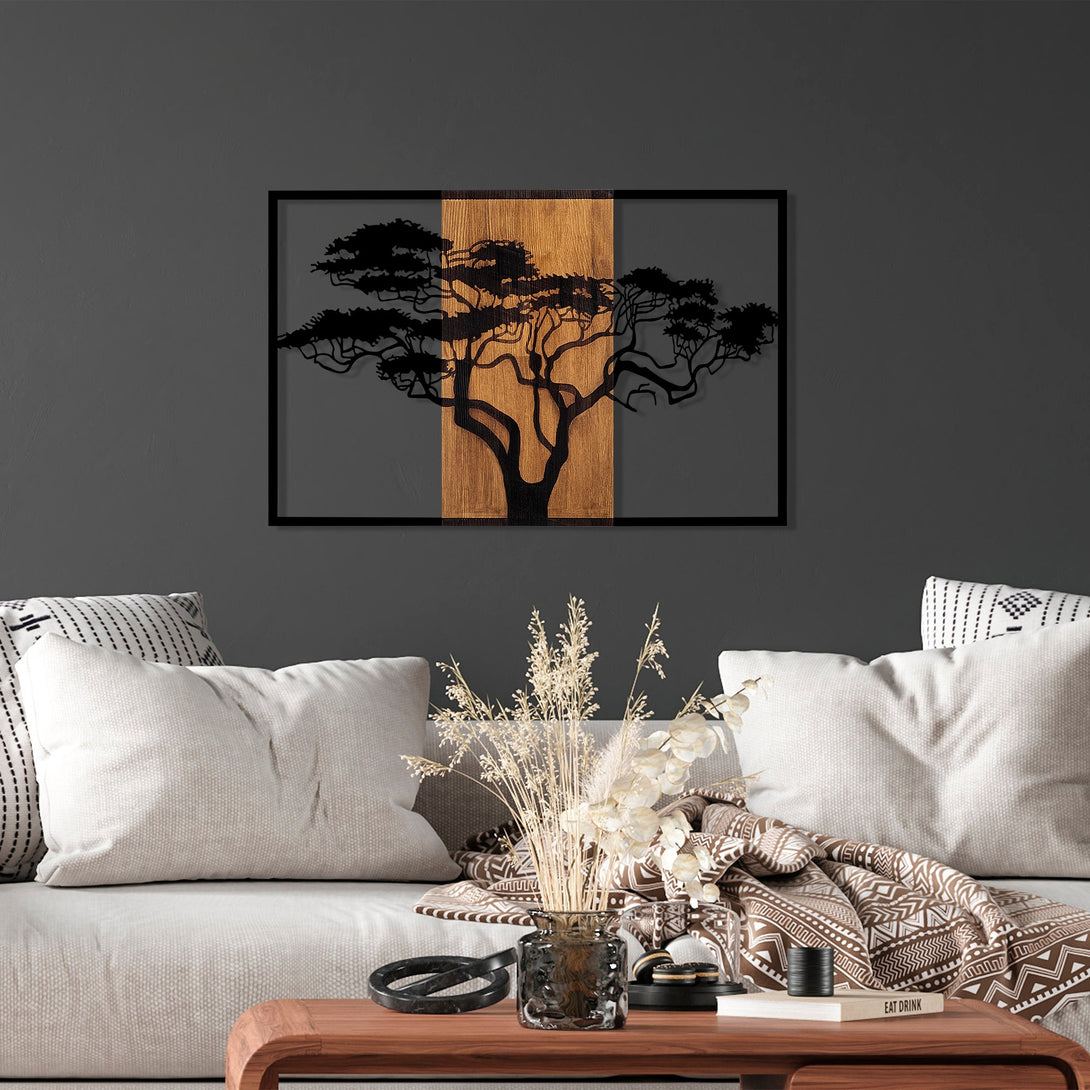 Fa fali dekoráció, Acacia Tree - 388-VASBÚTOR