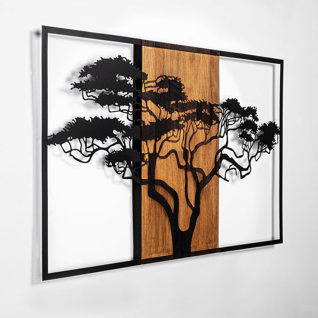 Fa fali dekoráció, Acacia Tree - 388-VASBÚTOR