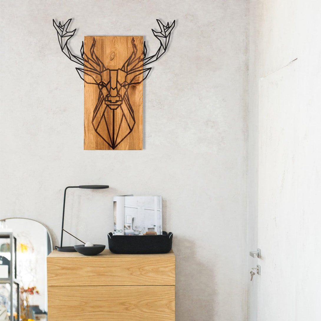 Fa fali dekoráció, Deer-VASBÚTOR