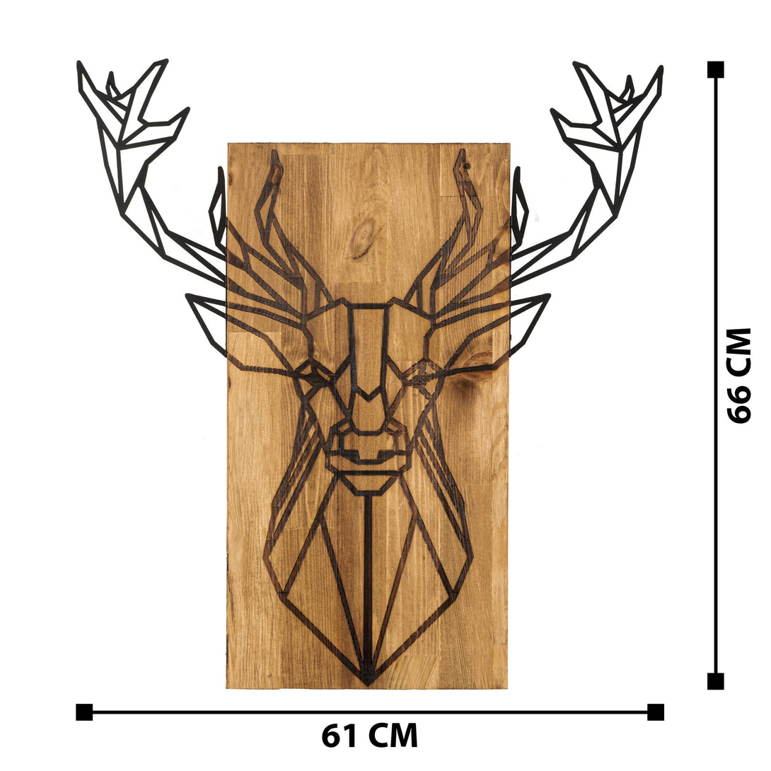 Fa fali dekoráció, Deer-VASBÚTOR