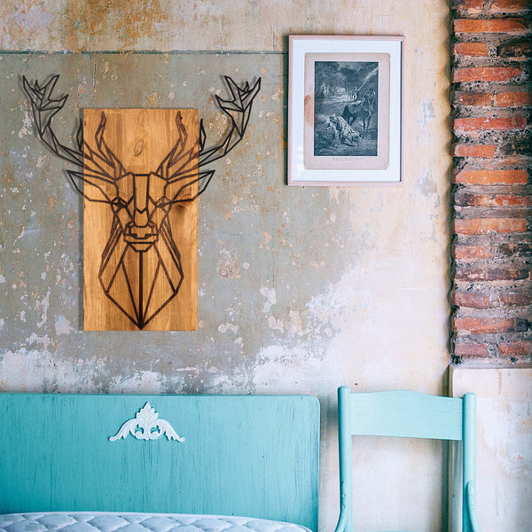 Fa fali dekoráció, Deer-VASBÚTOR