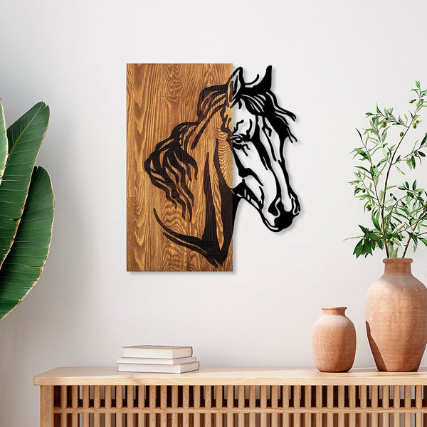 Fa fali dekoráció, Horse 1-VASBÚTOR