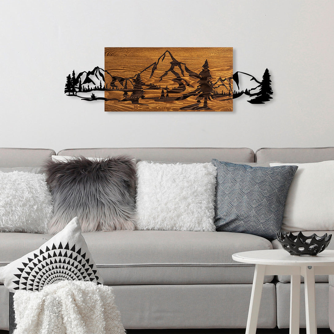 Fa fali dekoráció, Mountain Range-VASBÚTOR