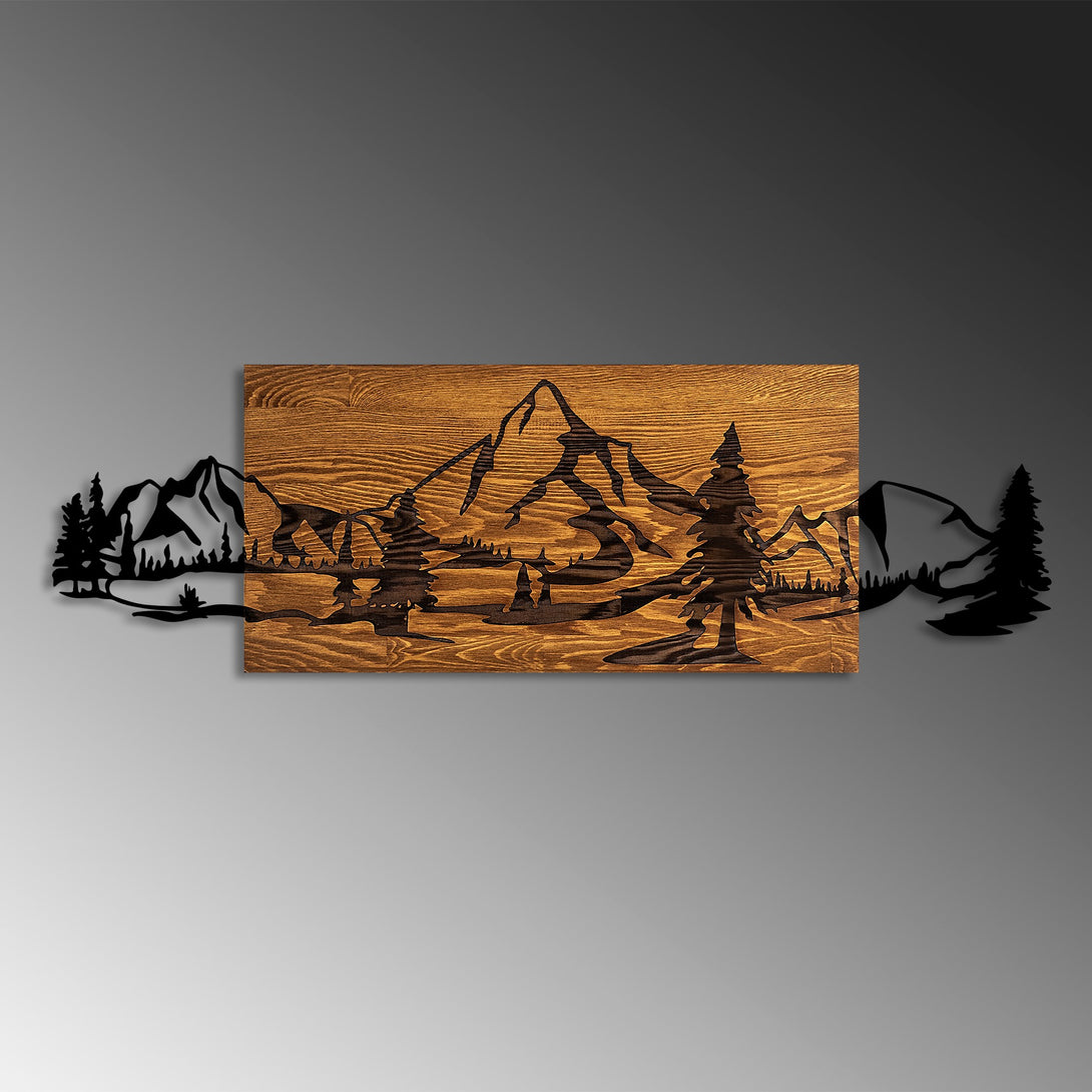 Fa fali dekoráció, Mountain Range-VASBÚTOR